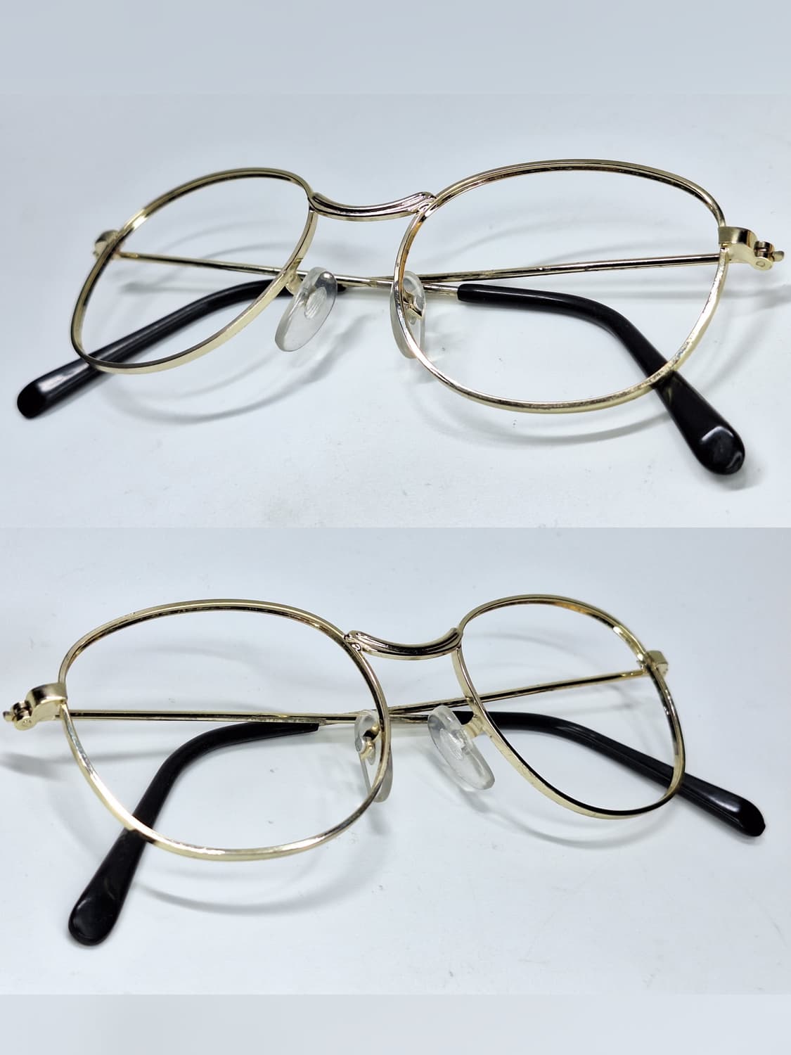 80s 일본 빈티지 소프트 스퀘어 메탈 안경테 128mm 클래식 레트로  상품이미지10