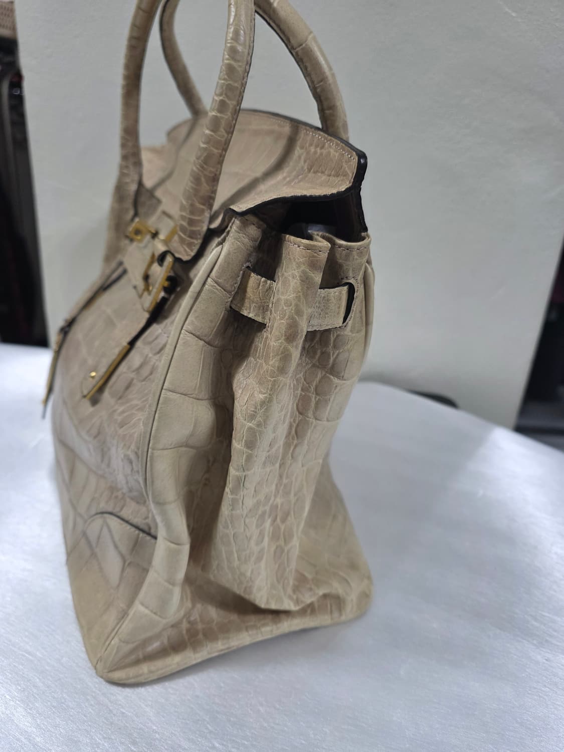 타임 베이지 오데오콜롬보스타일 토트백 상품이미지7