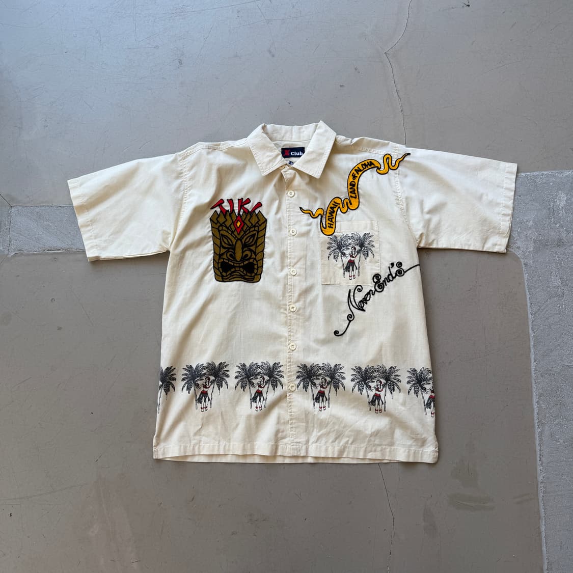 vtg 엠브로이드 하와이안 셔츠 상품이미지2