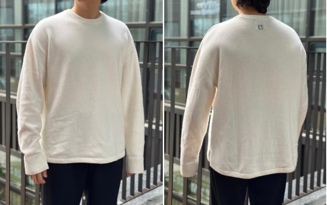 우영미 레이어드 집업 니트 46사이즈(100~105사이즈) 상품이미지5