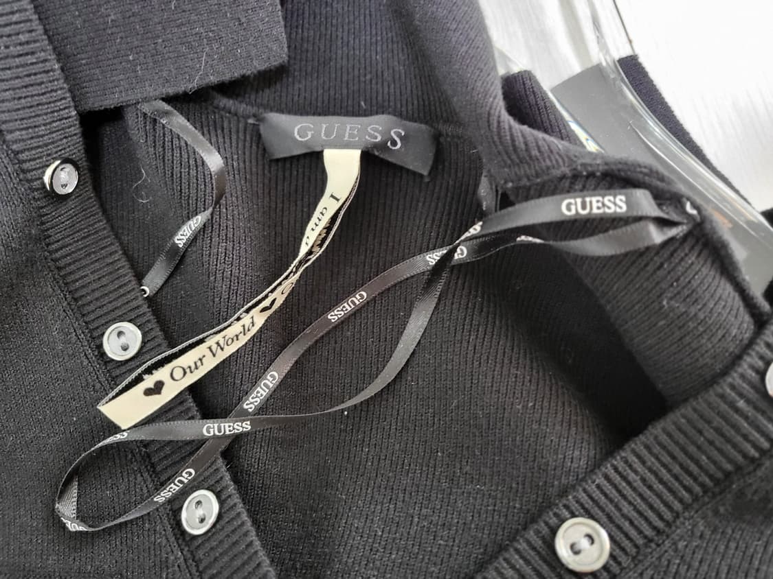 아주 부드러운 GUESS 블랙 니트 미디 원피스 S 55-날씬66 상품이미지5