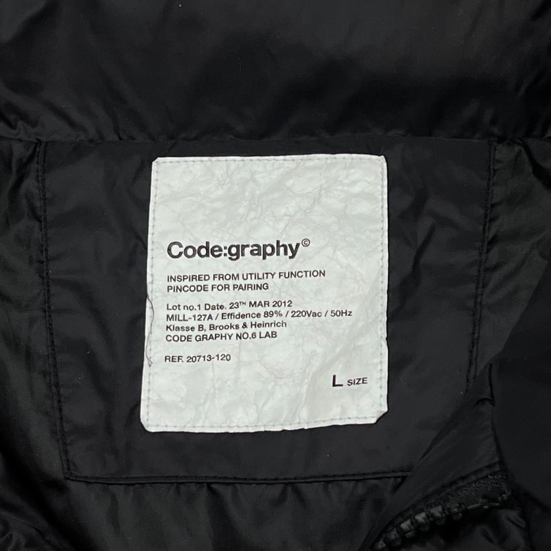 [100] 코드그라피 패딩 (후드x) 상품이미지3