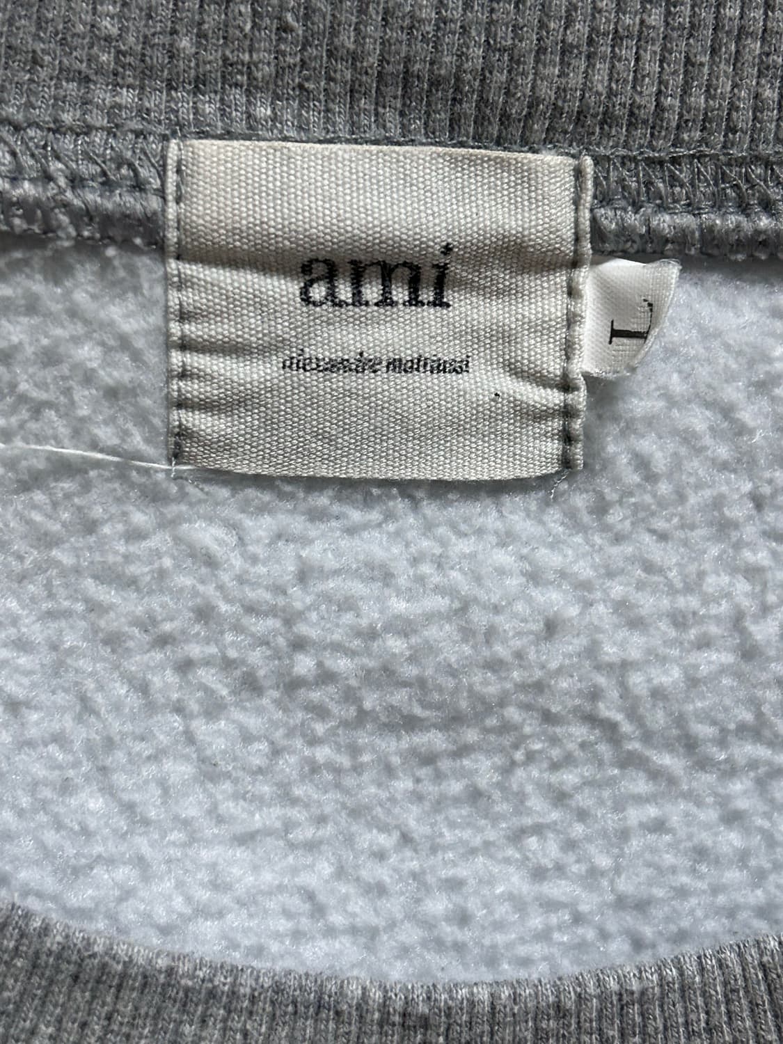 아미 스몰하트 맨투맨 L 회색 상품이미지2