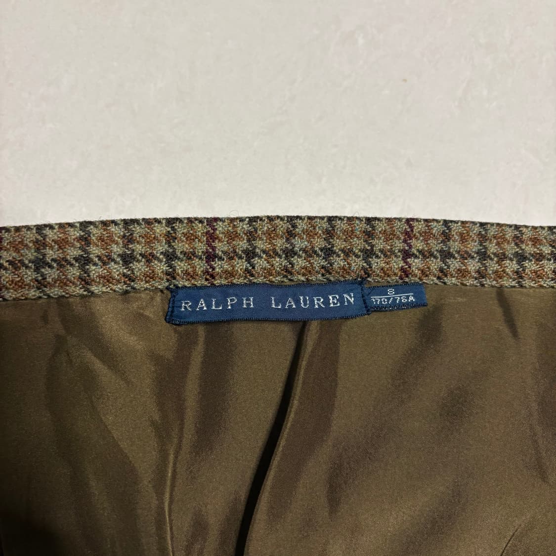 정품 폴로 랄프로렌 빈티지체크 랩 스커트 울 치마 30인치 상품이미지7