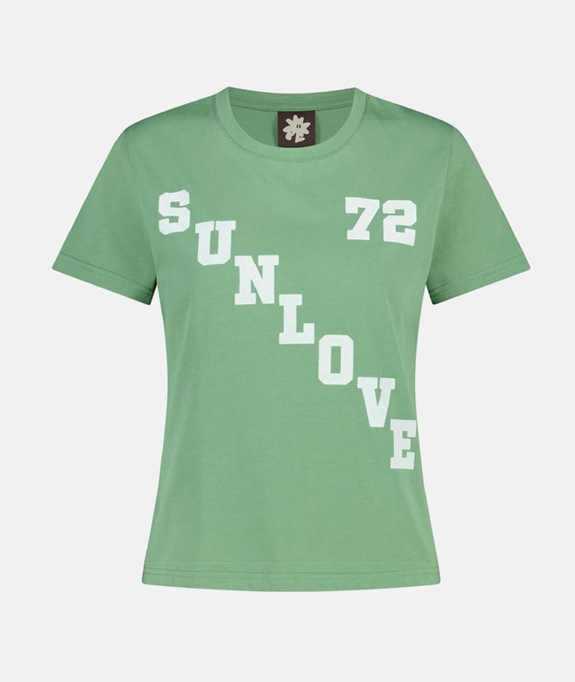 썬러브 W Diagonal Tee Green 상품이미지1