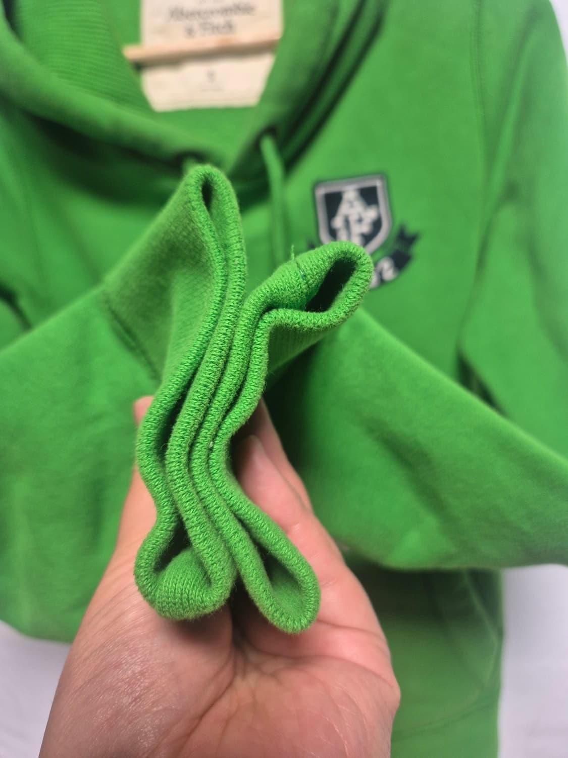 아베크롬비  그린 후드티 S 사이즈(상태A급) 상품이미지5