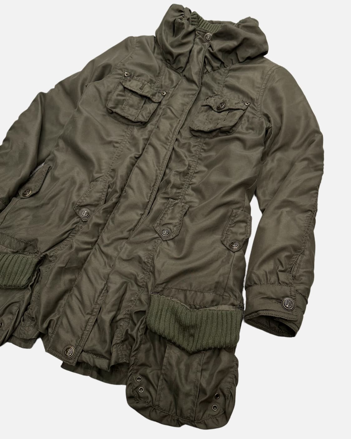 khaki pocket military parka 상품이미지2