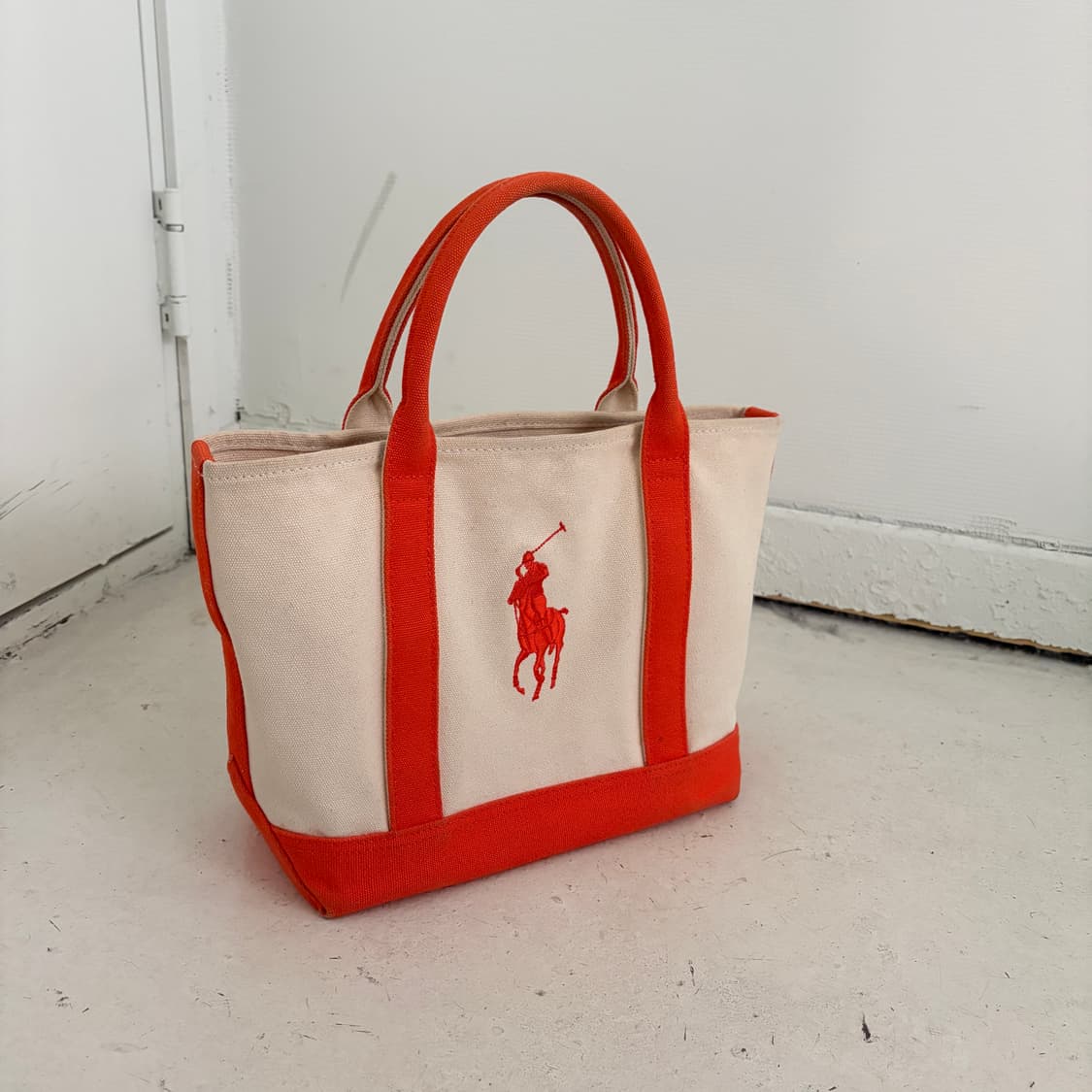 폴로 랄프로렌 빅포니 빈티지 캔버스 토트백 OS 상품이미지2