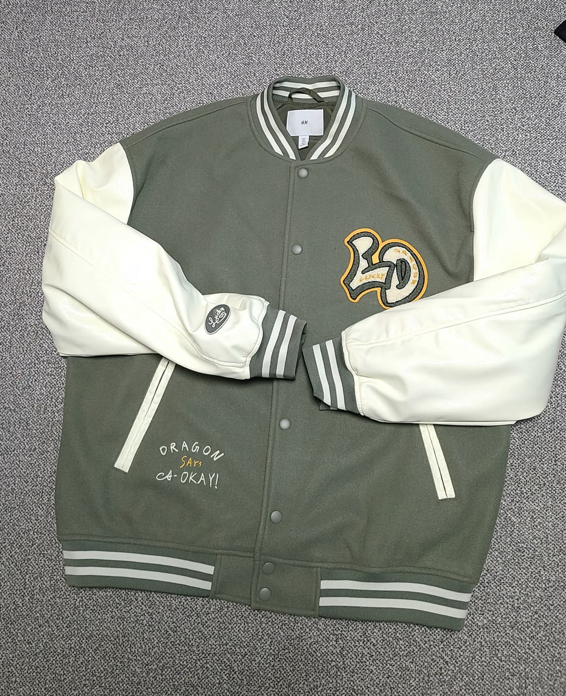 H&M 바시티 자켓 카키 L 상품이미지1