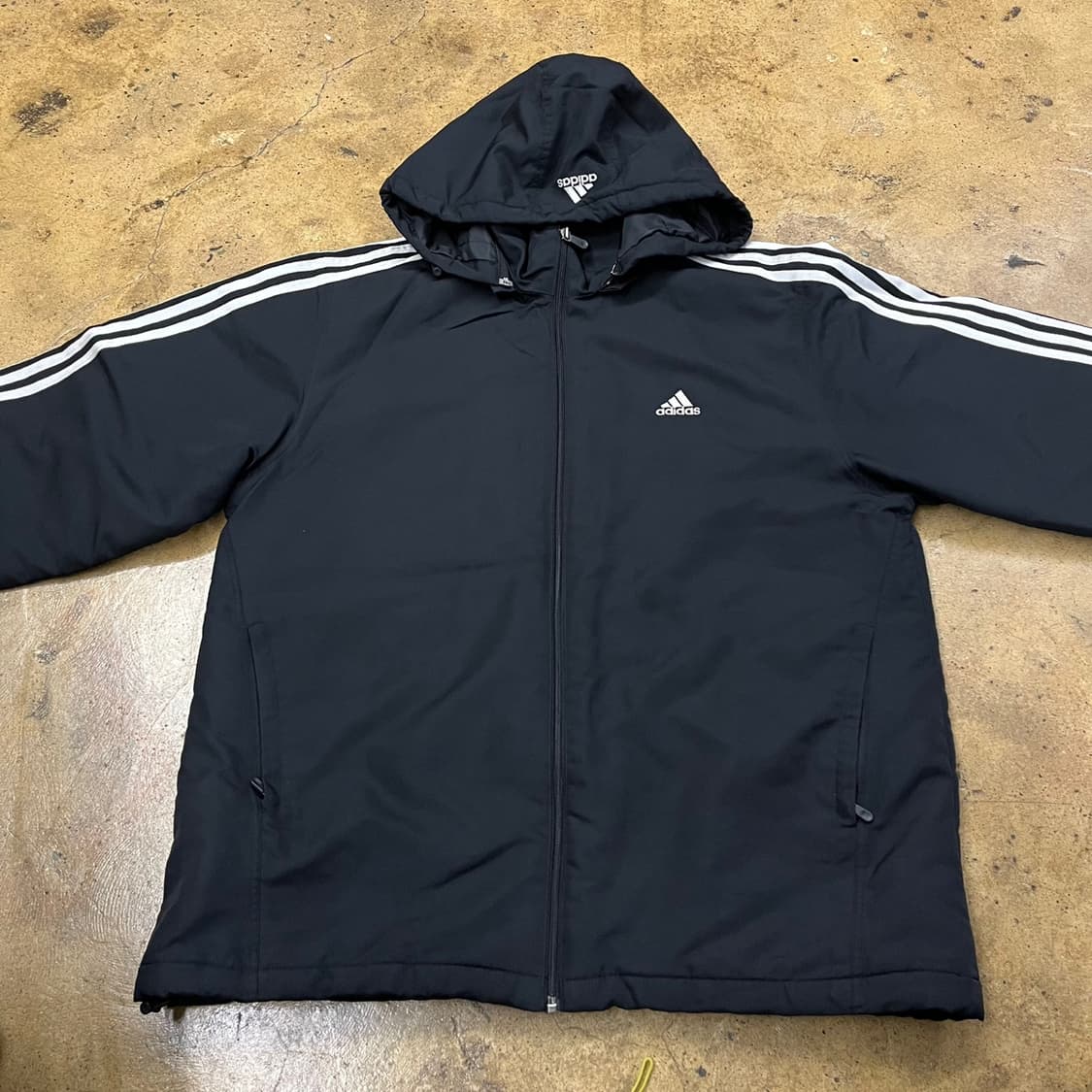 [정품/100] 아디다스 바람막이 패딩 점퍼 블랙 b16 상품이미지3