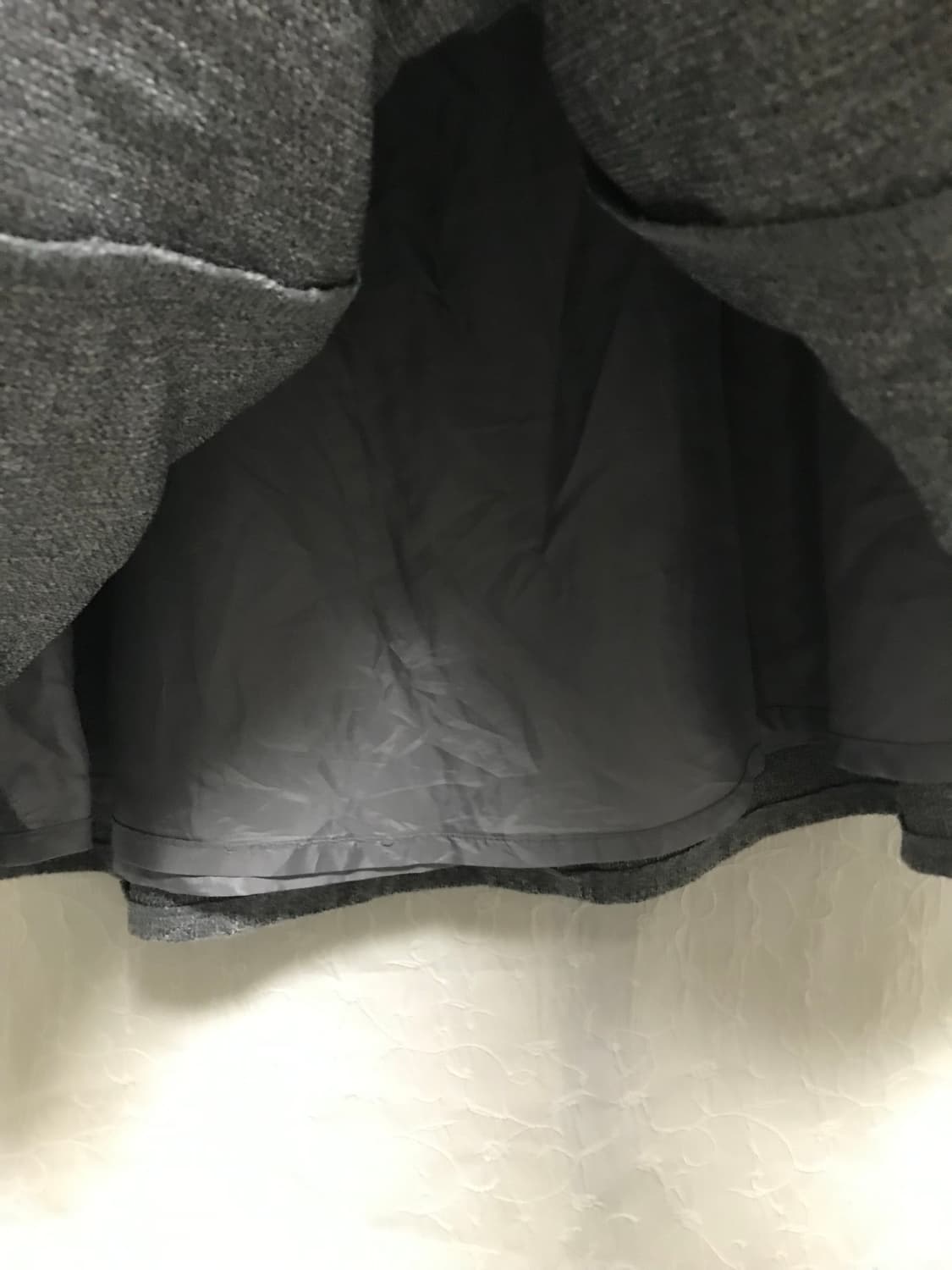 빈티지 니혼진 너드 그레이 리본 미디 스커트 상품이미지4