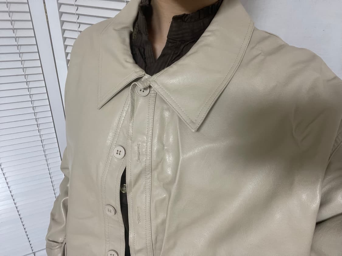 빈티지 오버 레더 자켓  상품이미지3