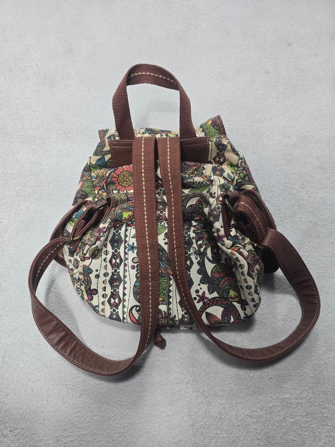 Sakroots oriental cloth leather backpack 상품이미지5