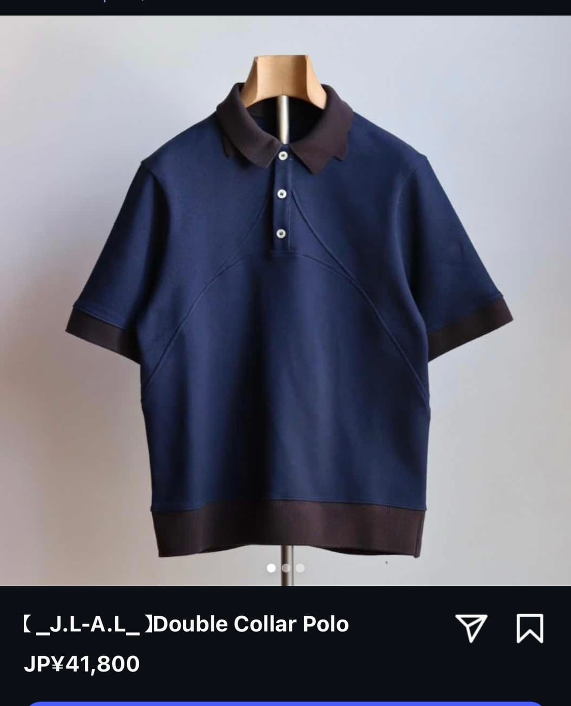 J.L-A.L Double Collar polo 상품이미지2