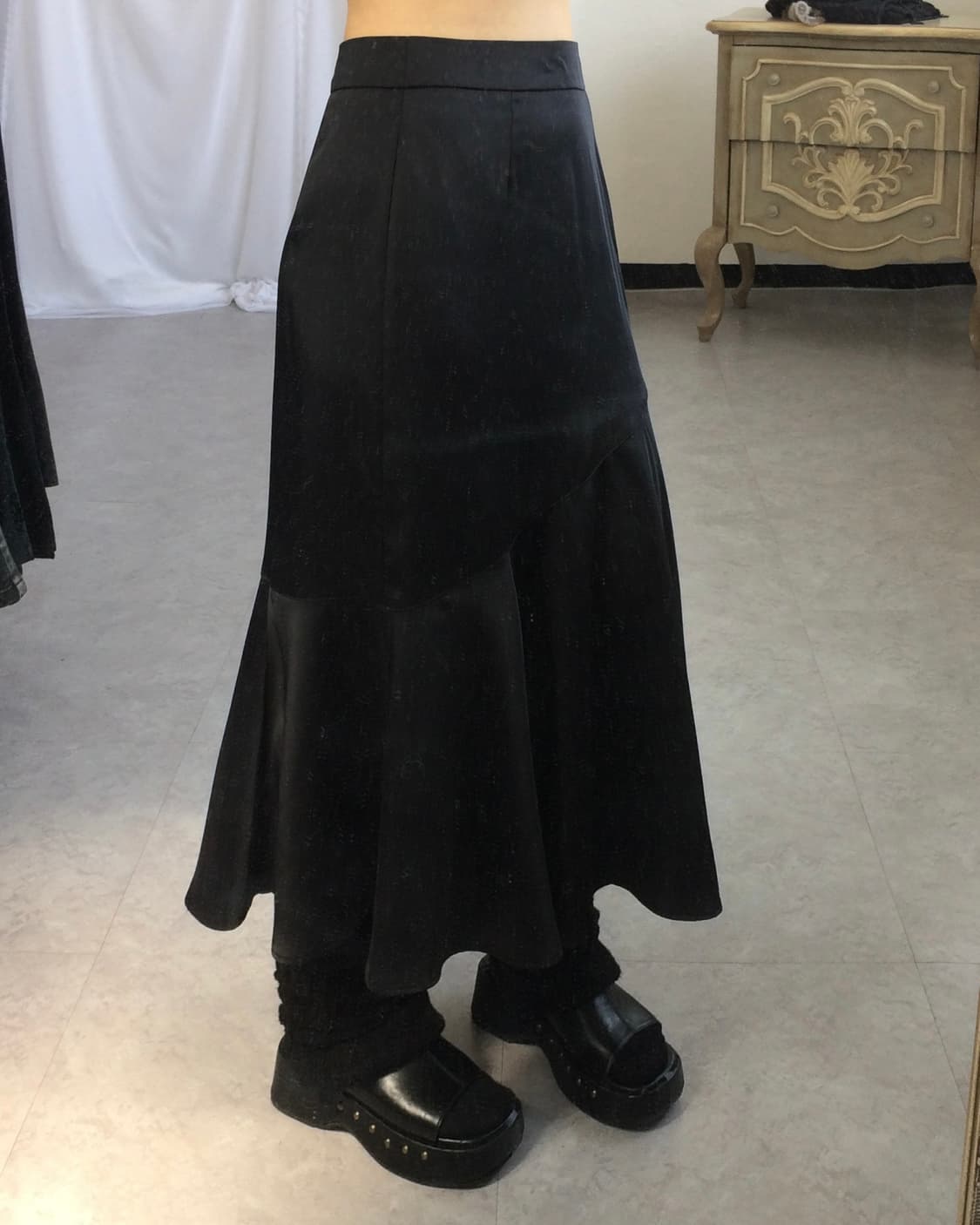 Glossy long skirt 상품이미지5