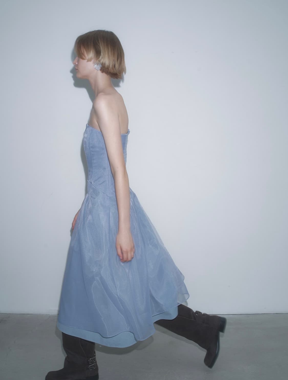 오버듀플레어 튜브 탑 오간자 드레스/셀프웨딩 상품이미지2