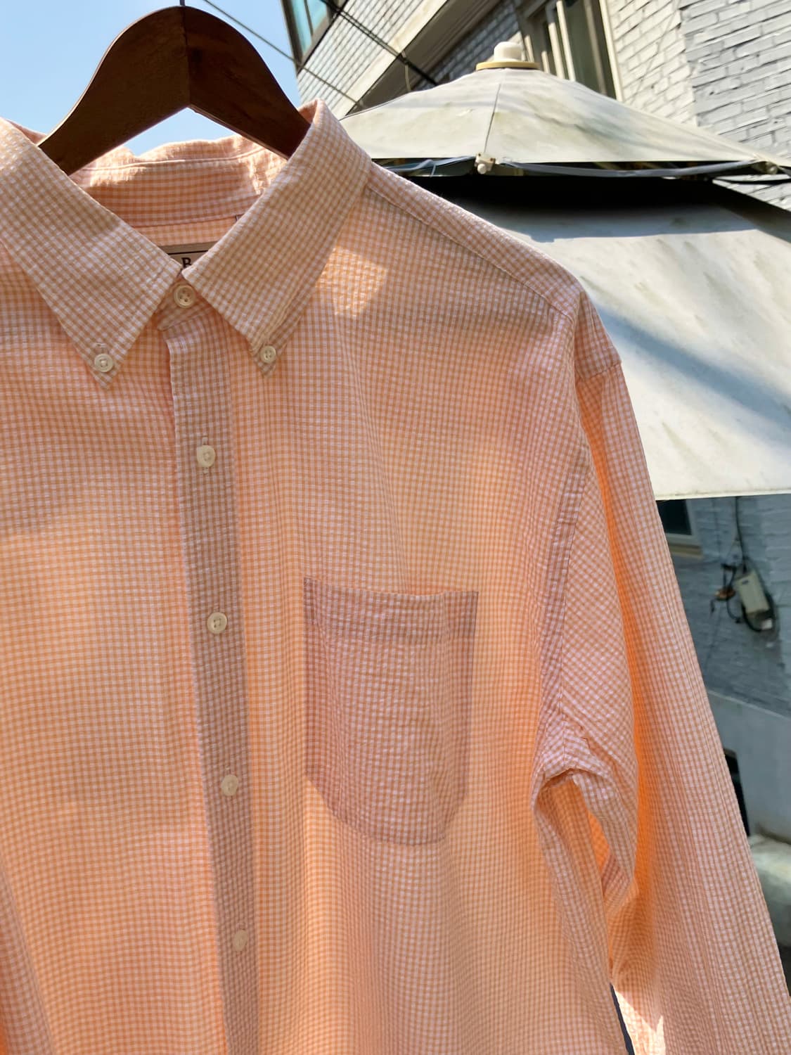 L.L.Bean 핑크 깅엄 체크 셔츠 상품이미지2