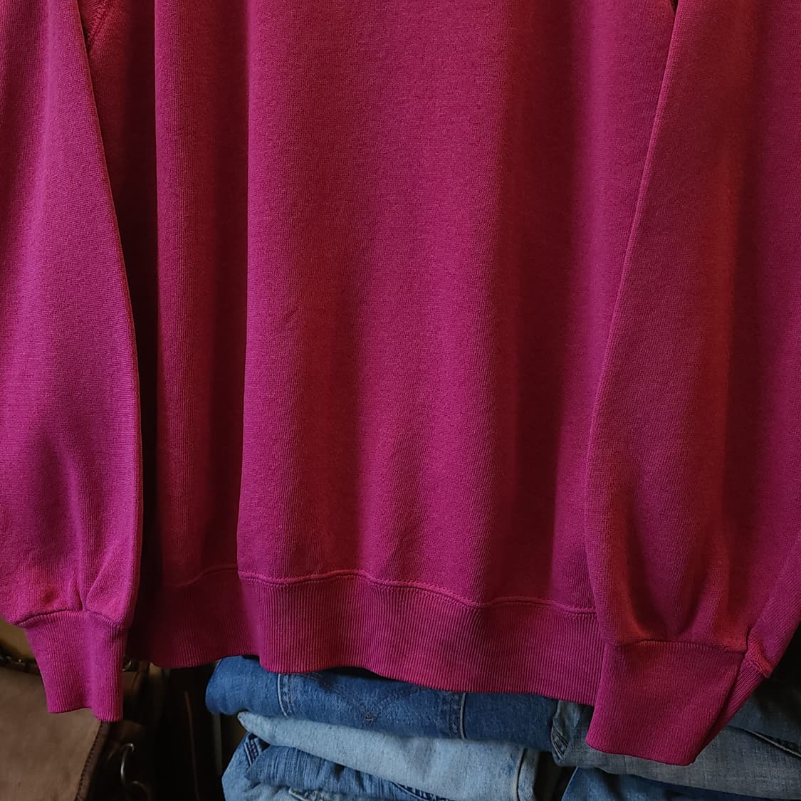 90s 빈티지 스웻셔츠 플레인 스웻셔츠 퍼플 L 상품이미지6