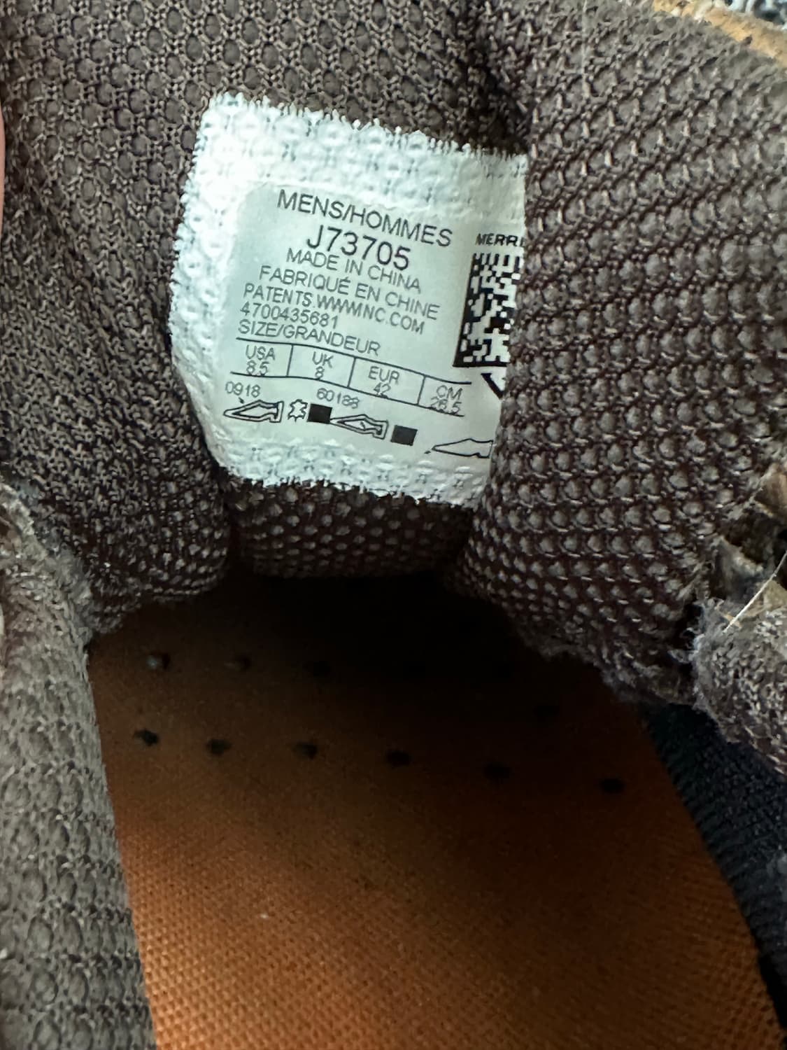 메렐 남성 등산화 J73705 265mm 상품이미지7