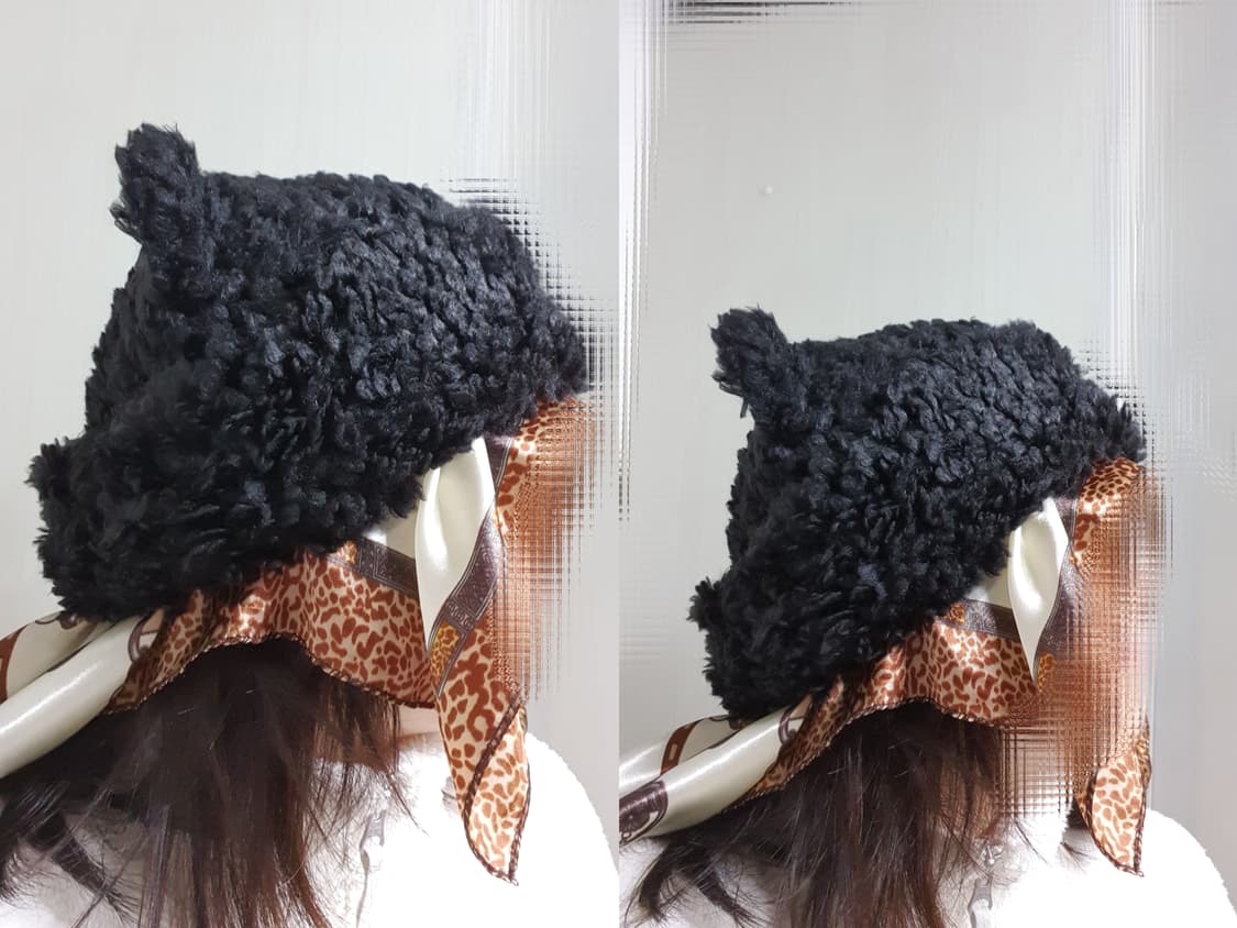 블랙 베이식스 베어 비니 뽀글이 곰돌이 벙거지 모자  상품이미지10