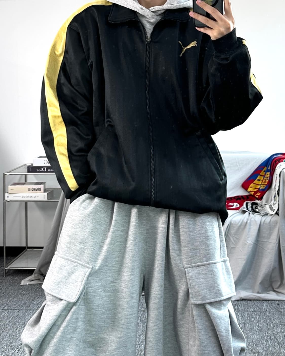 푸마 제펜 블랙 골드 트랙탑 져지 L 상품이미지3