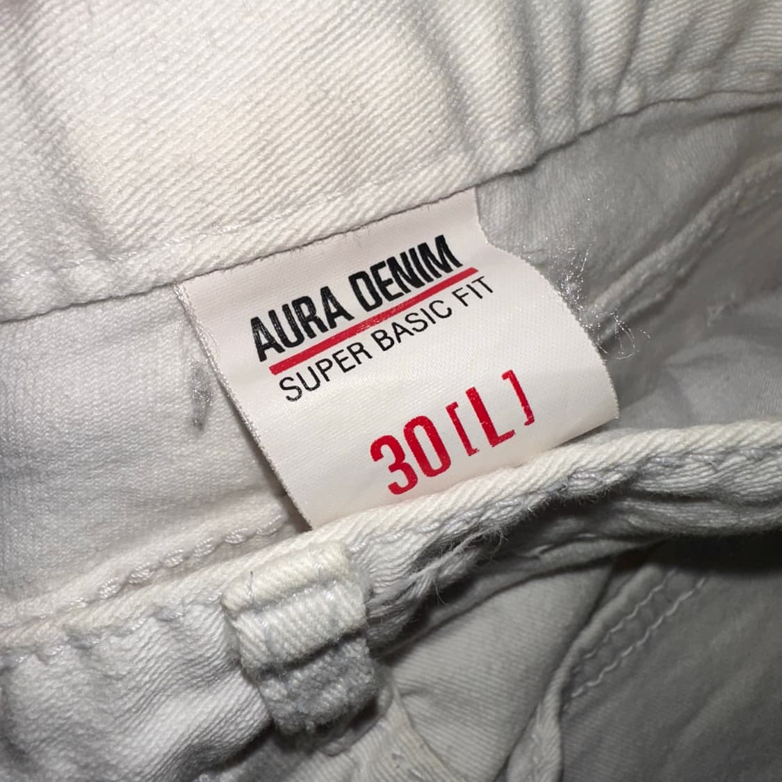 AURA DENIM 화이트 숏팬츠 shorts y2k 갸루 오리엔탈 상품이미지3