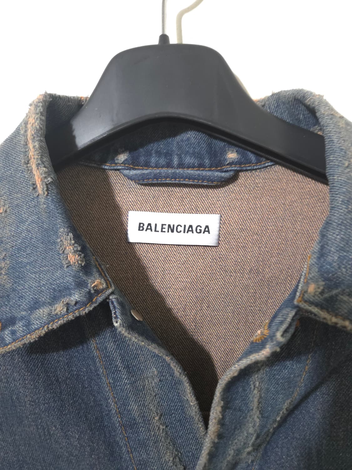 발렌시아가 백로고 데님 청자켈 34Size 상품이미지2