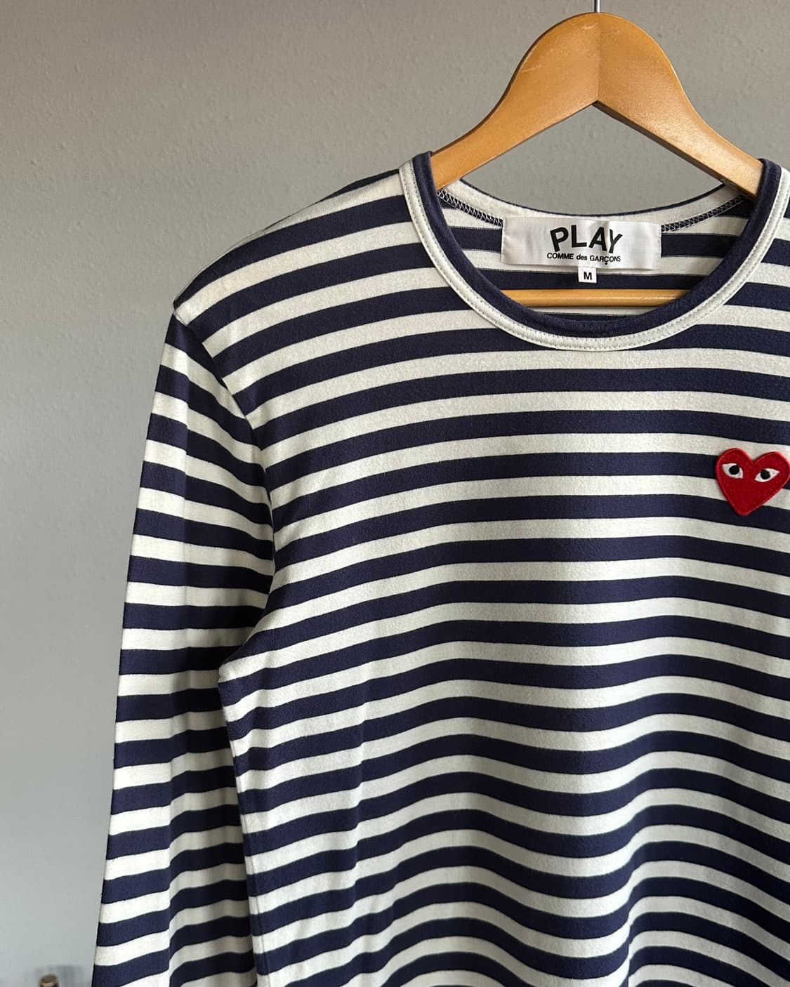 [M]꼼데가르송 스트라이프 롱 슬리브 여성 티셔츠 상품이미지2