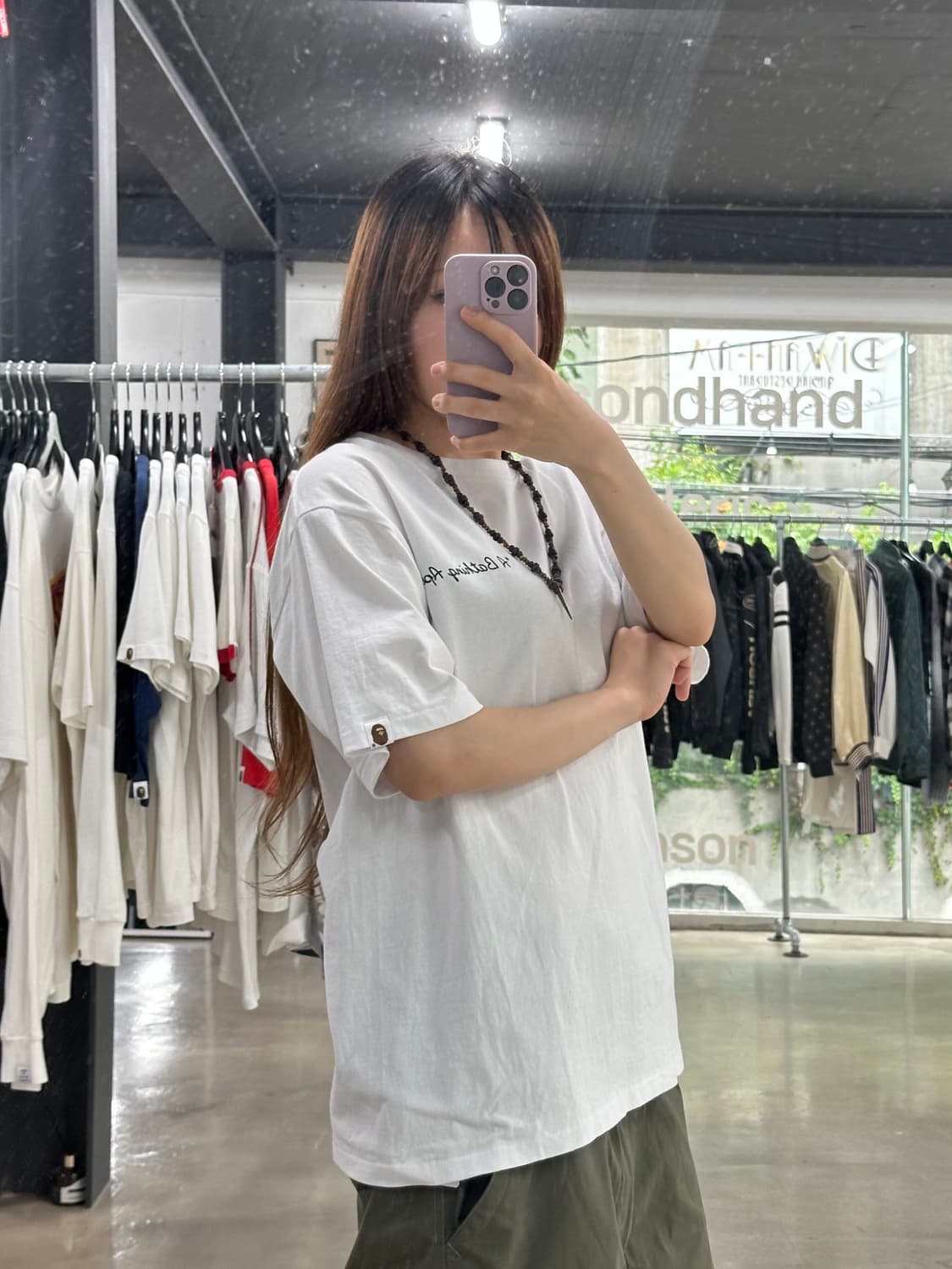 베이프 제너럴 카모 프린팅 백로고 티셔츠  상품이미지3