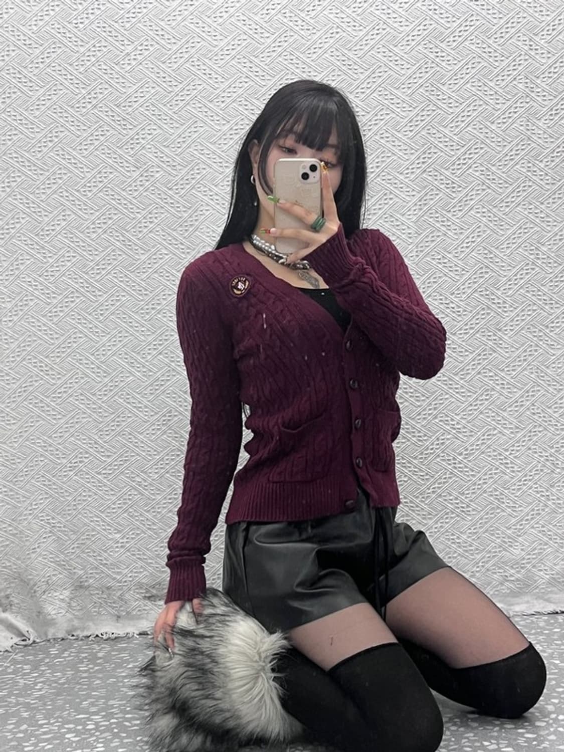 아베크롬비 빈티지 여리핏 슬림 꽈배기 가디건 M C09460 상품이미지1