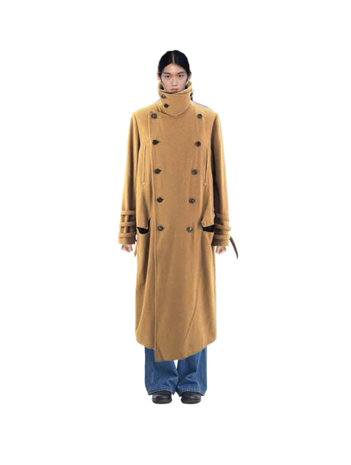 Bed J.W. Ford  2017 FW 더블 브레스트 넥커프  롱 코트 상품이미지1