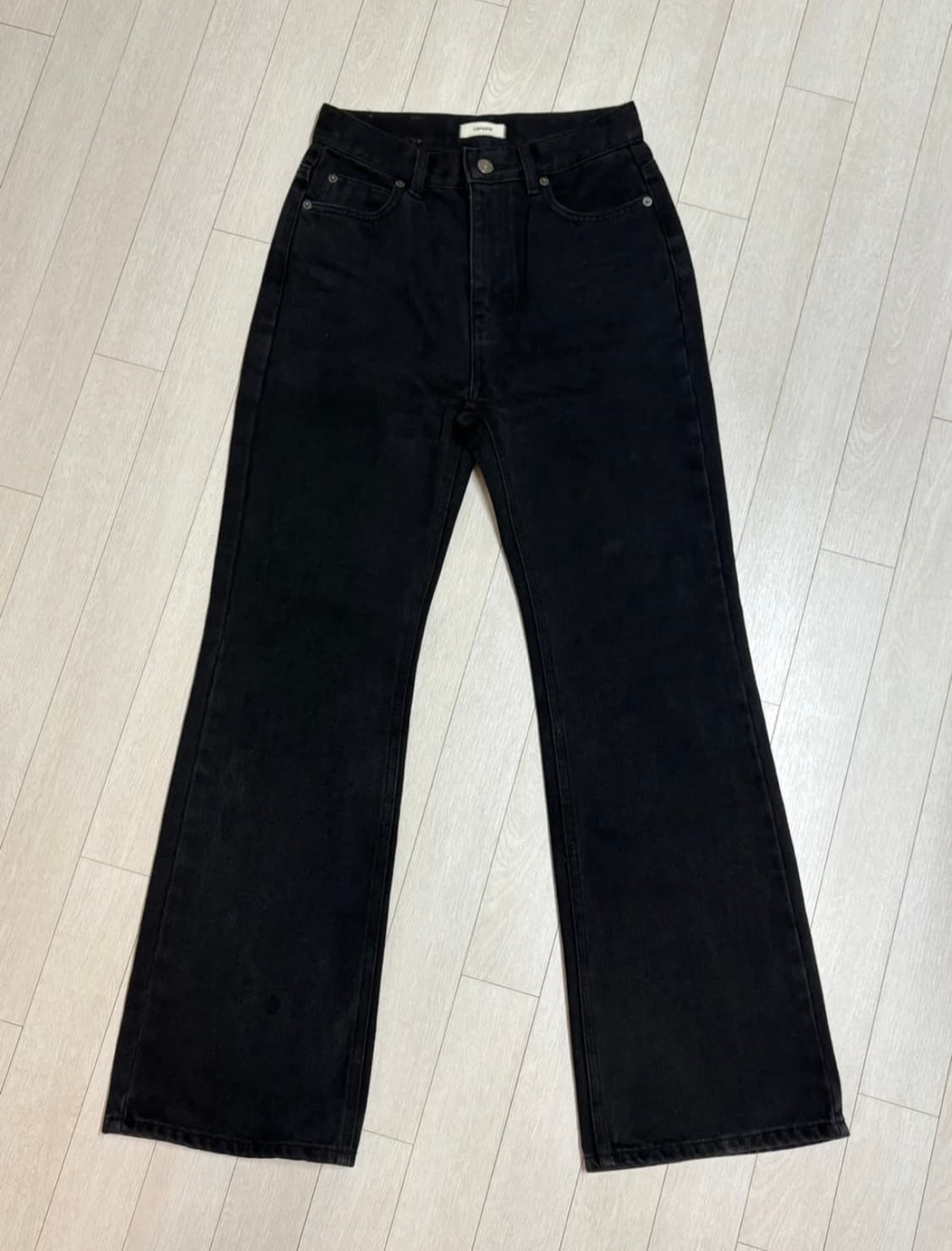 라메레이 세미 부츠컷 데님 팬츠 블랙 s 상품이미지1