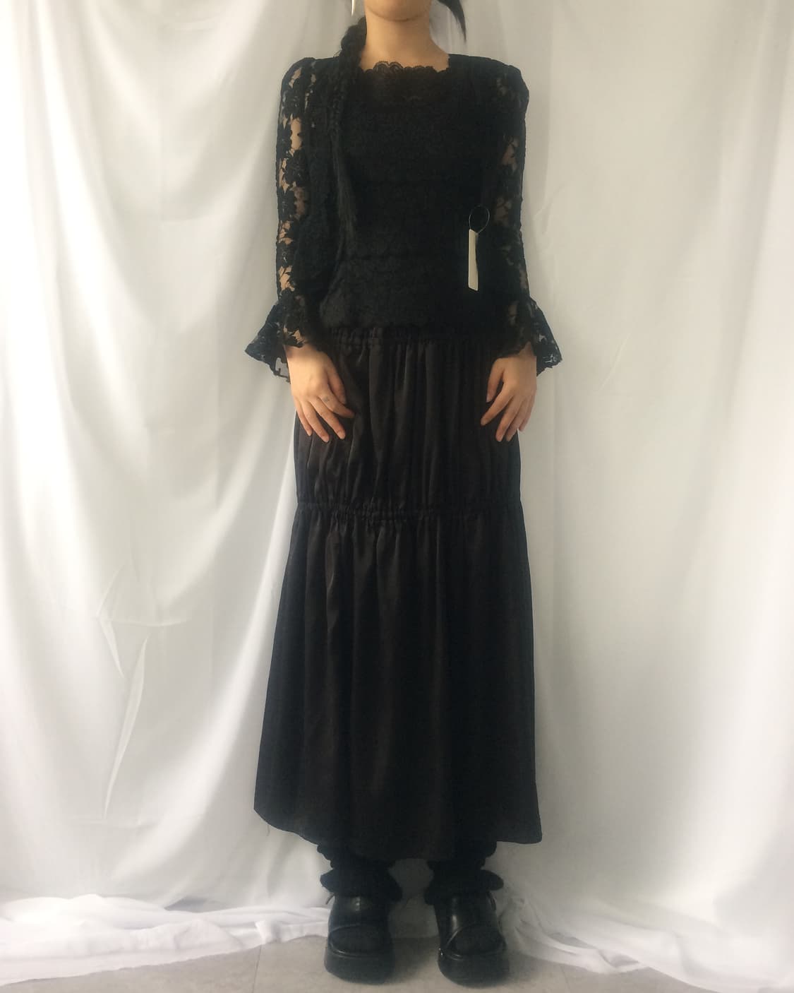 Shirring point long skirt 상품이미지6