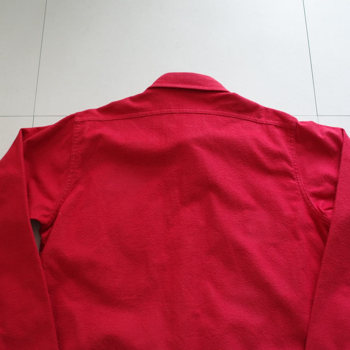 90s 울리치 USA MADE 레드 해비 코튼 플란넬 워크셔츠 L 상품이미지7