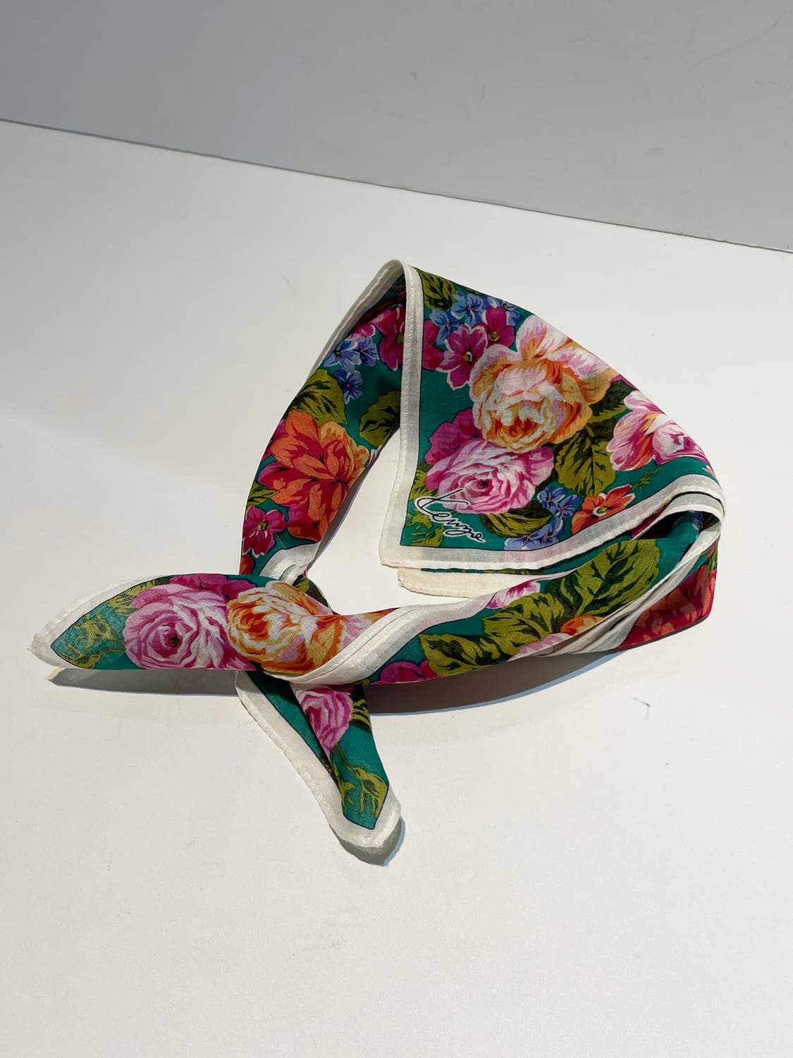 겐조 00s 재팬 플라워 패턴 쁘띠 손수건 A1457 상품이미지1