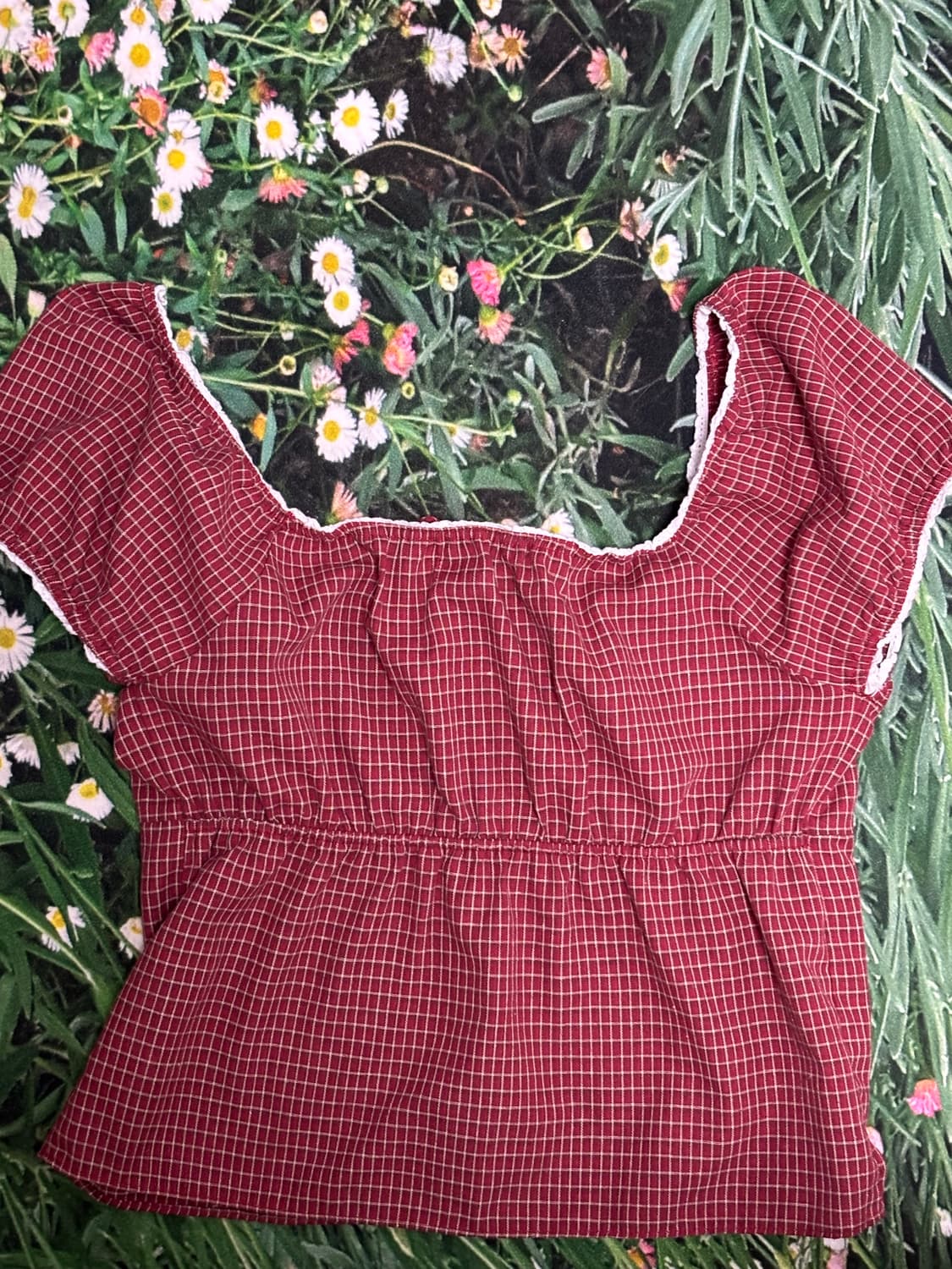 후아유 체크 블라우스 상품이미지2