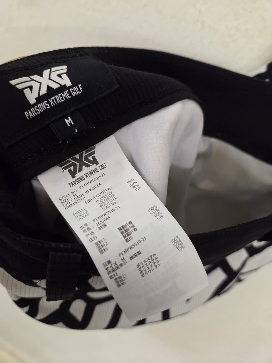 PXG 골프 스커트 M 블랙/화이트 패턴 상품이미지5