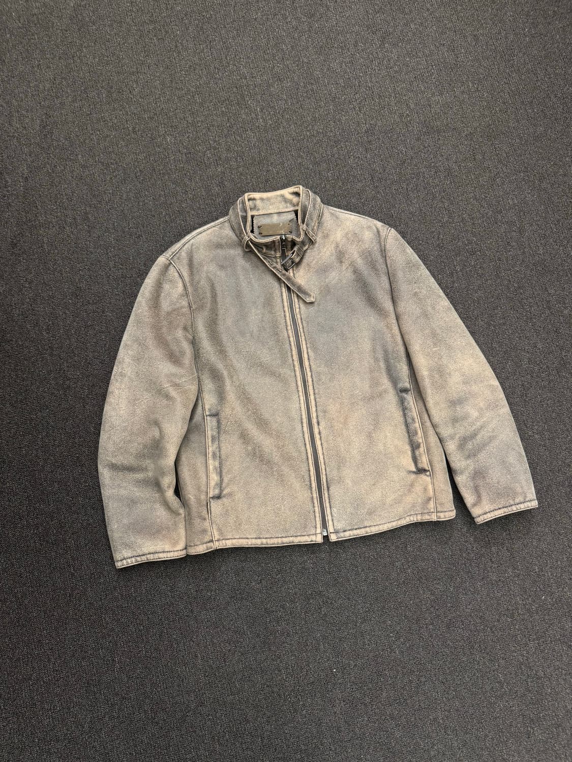 95)Union Bay 빈티지 베이지 레더 자켓(수선) 상품이미지2