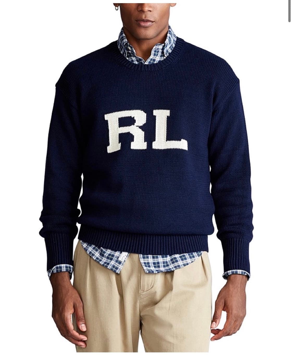 폴로 랄프로렌 RL 로고 니트 네이비 s사이즈 상품이미지2
