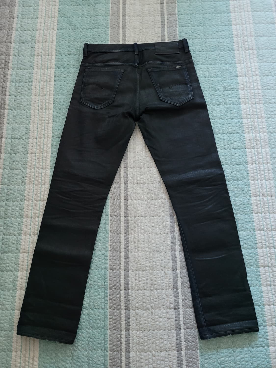 지스타로우 Gstarraw. 
3301슬림 왁스드 블랙코팅진 32사이즈. 상품이미지7