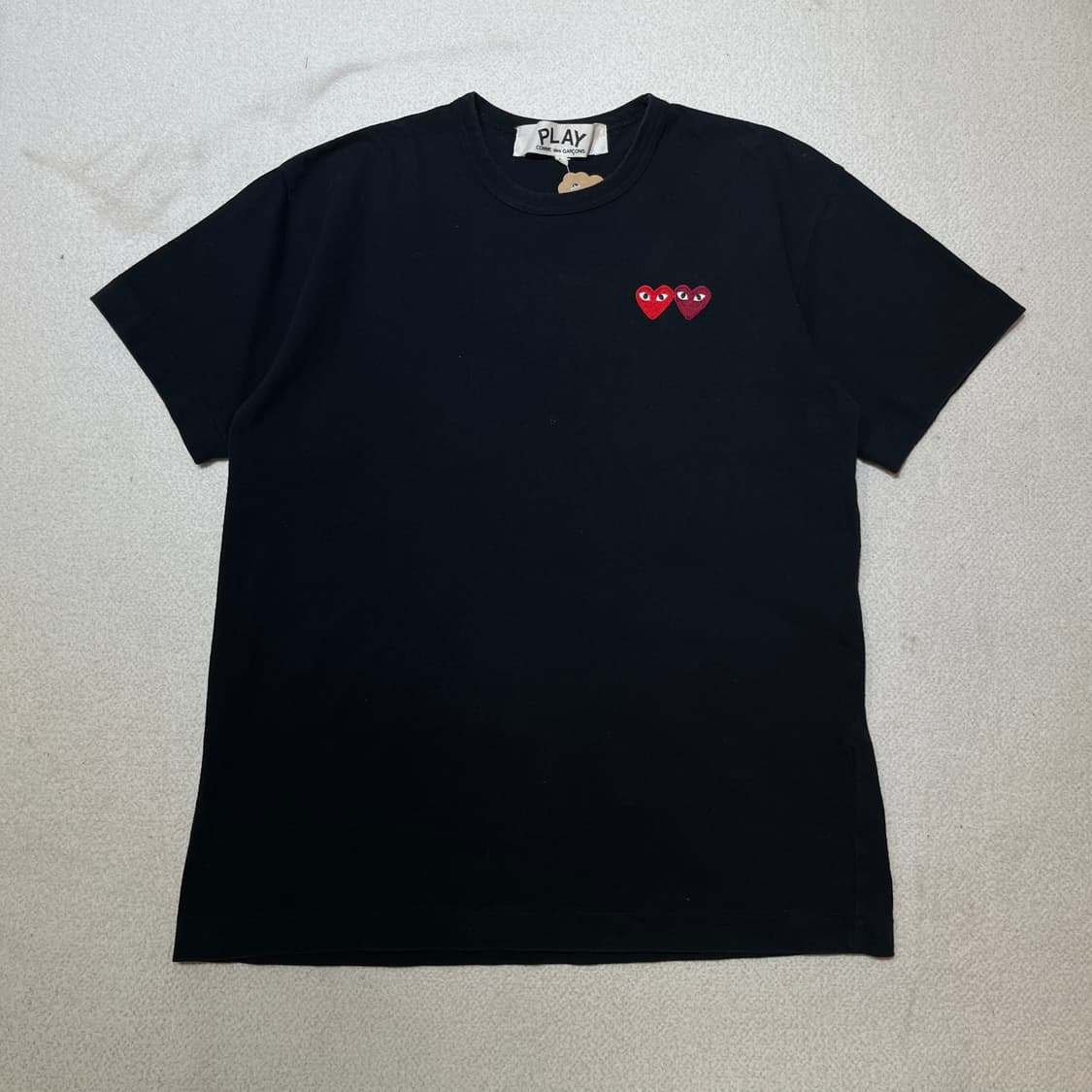 95 꼼데가르송 더블 하트와펜 반팔 티셔츠 상품이미지1