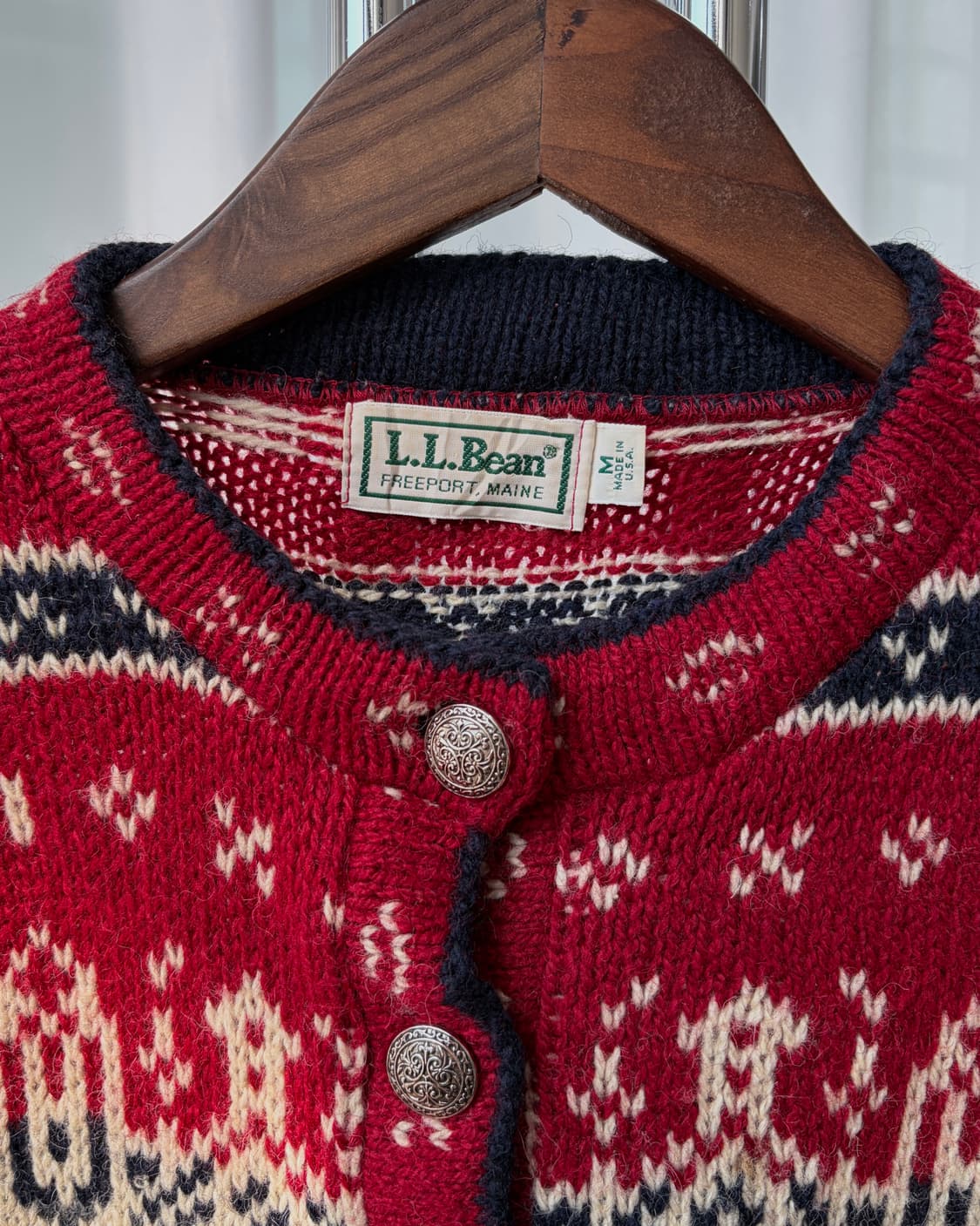 [M]L.L.Bean 엘엘빈 USA 90s 노르딕 니트 상품이미지7