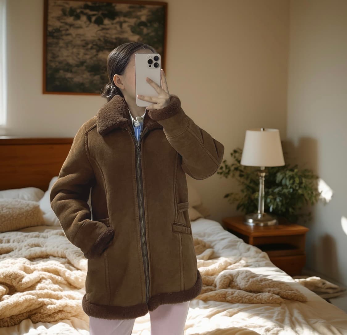 빈티지 양가죽 메리노 양털 무스탕 상품이미지6