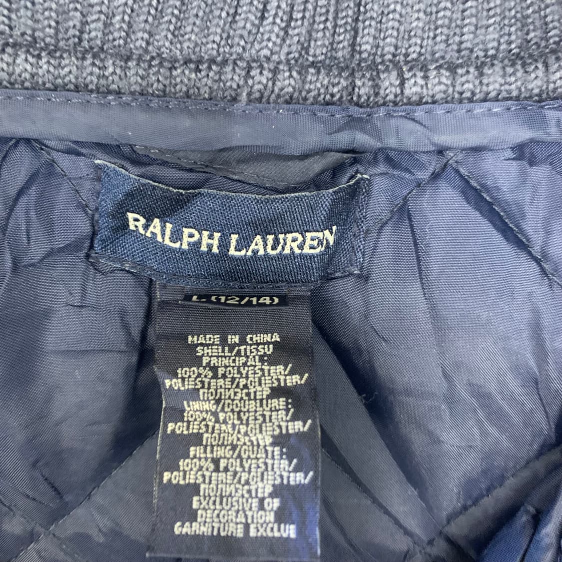 폴로 랄프로렌 네이비 퀄팅 자켓 XS 상품이미지4