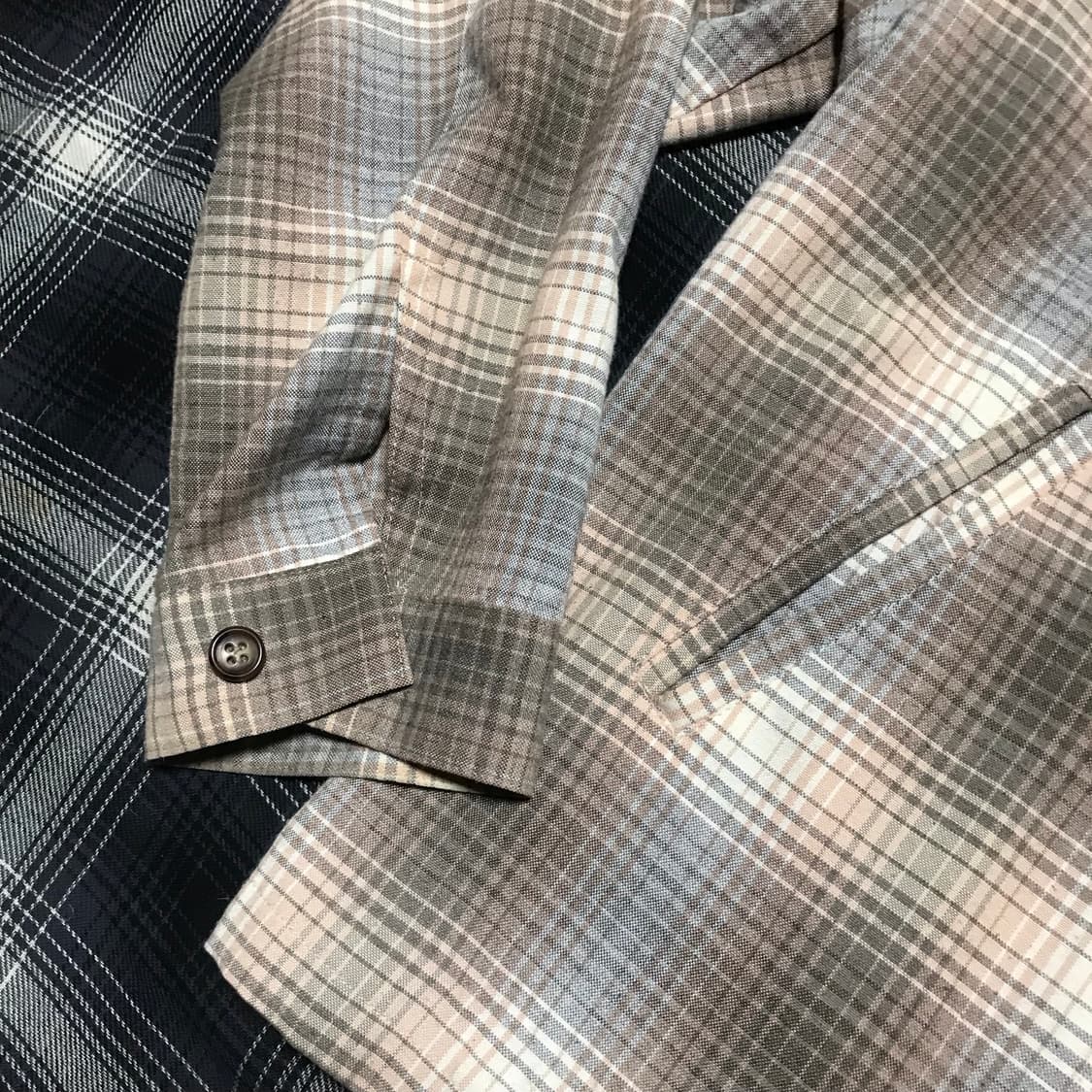 재팬 00s 체크 헤링본 워크자켓 오라리 바이브 상품이미지4