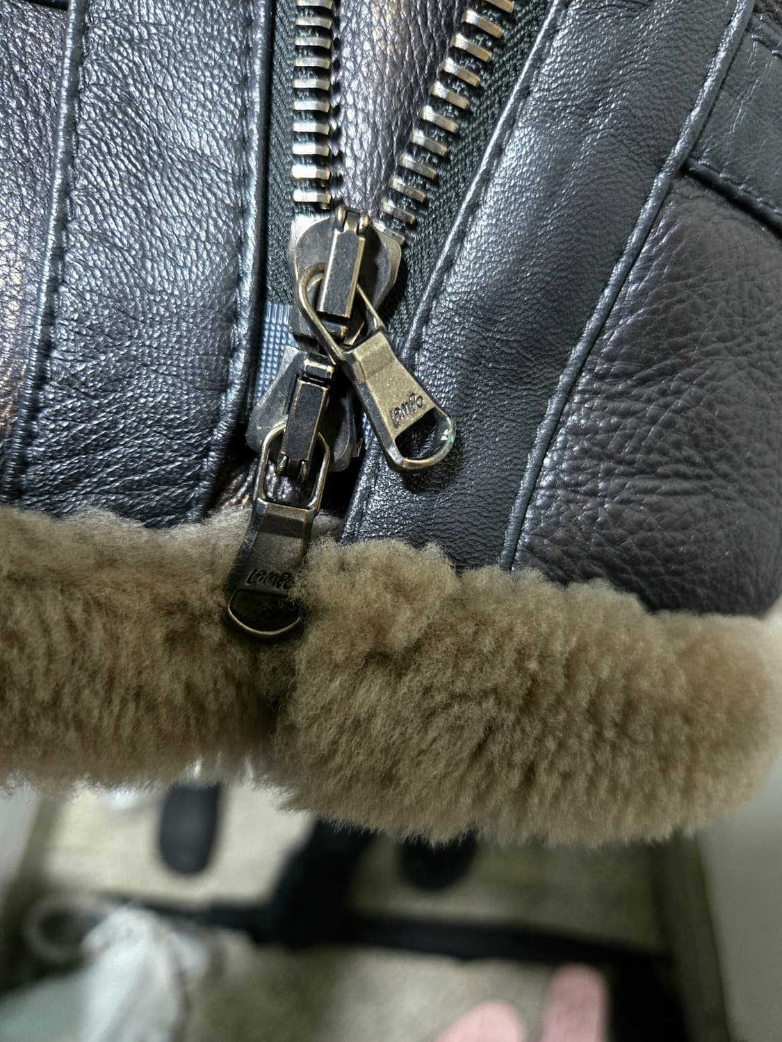 솔리드옴므 램스킨 무스탕 52 105 110 양가죽 시어링 자켓 XL 상품이미지7