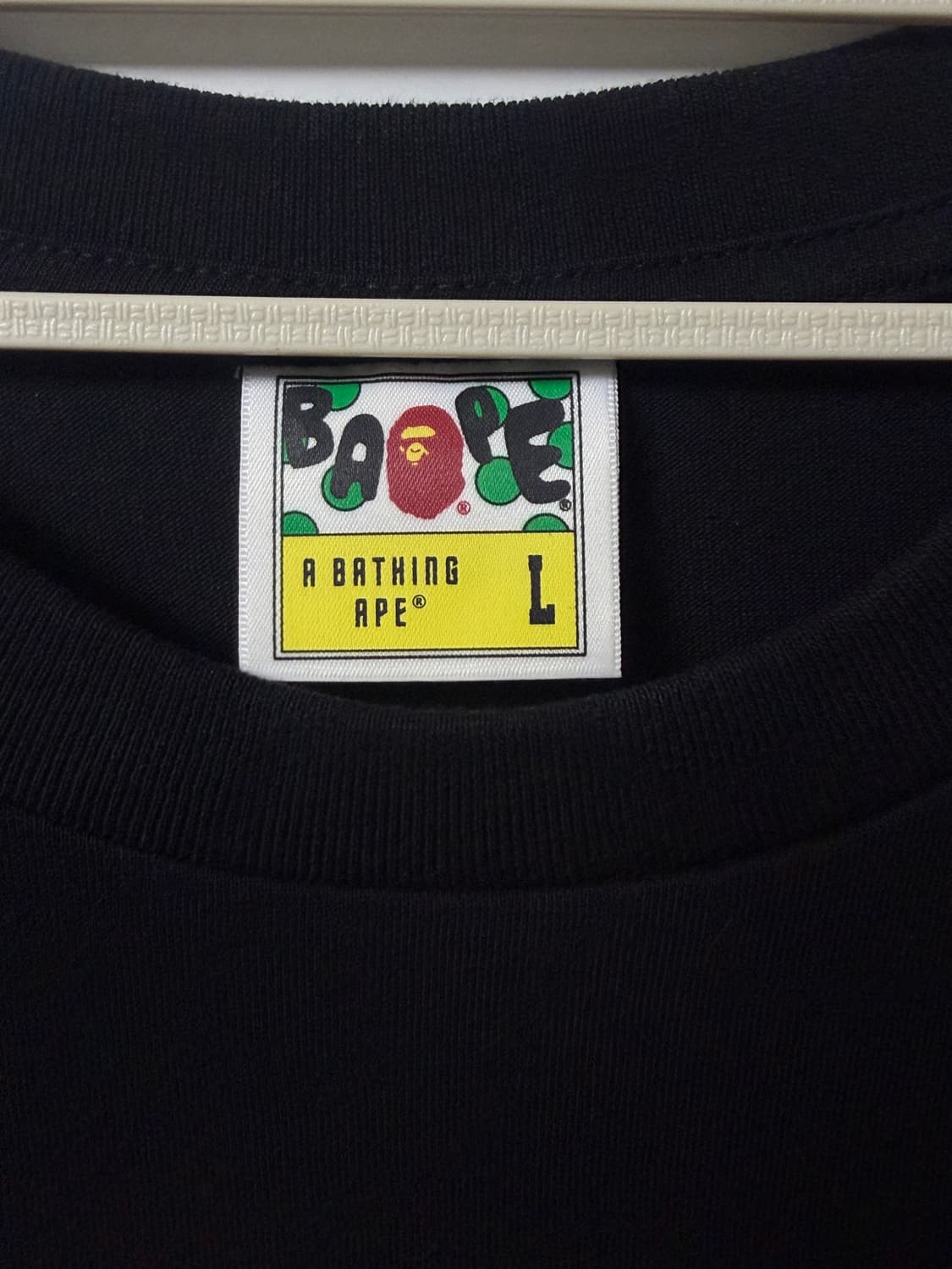 베이프 ABC 카모 마일로 온 빅 티셔츠 블랙 핑크 L 상품이미지2