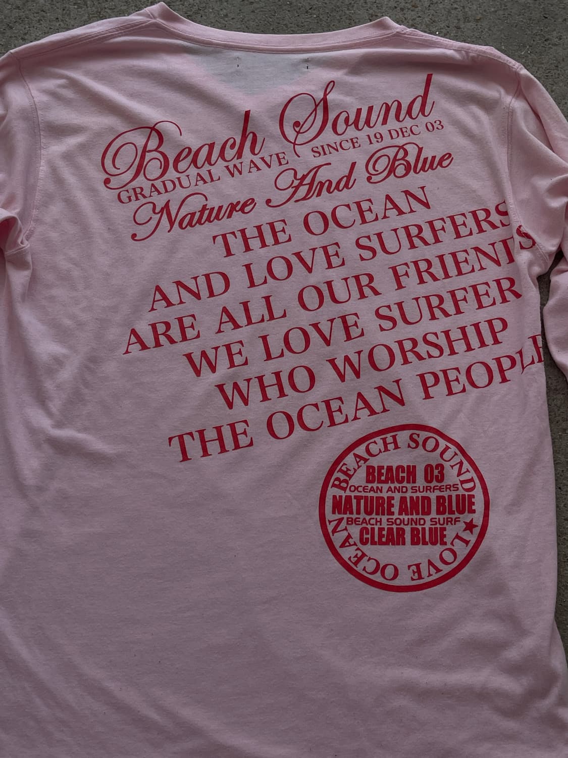 (Beach sound)v neck lettering t 상품이미지4