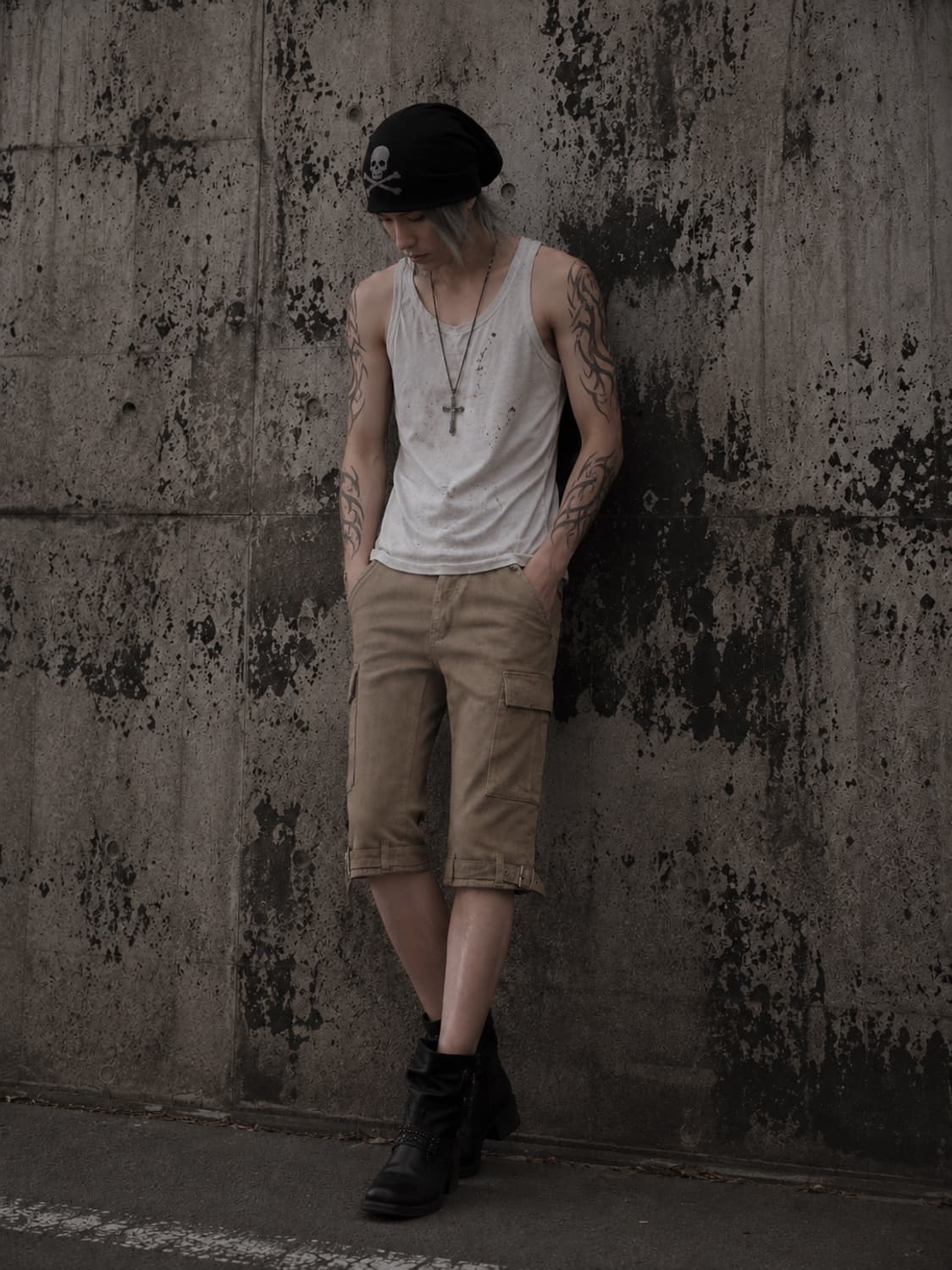 Sand Beige Belted Cargo Shorts 상품이미지8