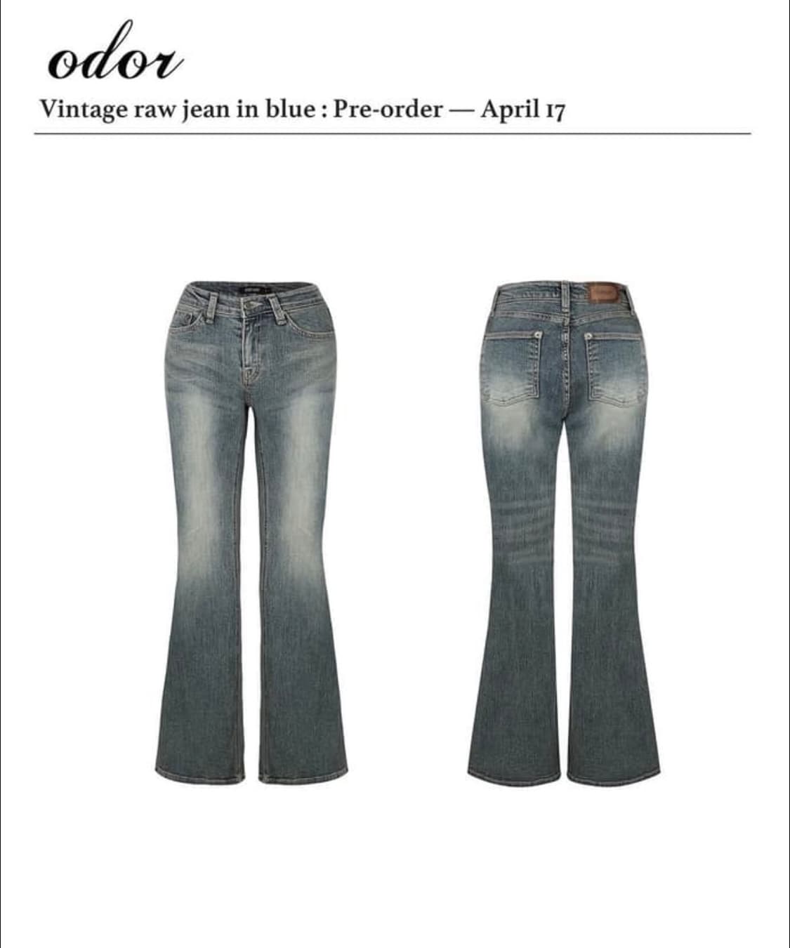 Vintage raw jean in blue 상품이미지1